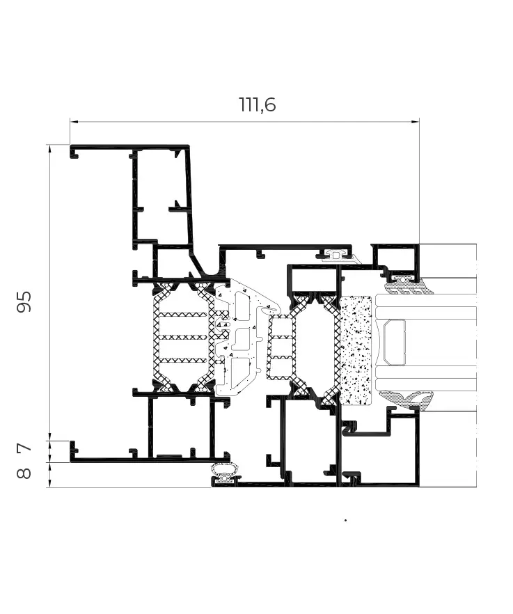 COR 70 OC Half - Hidden Sash - Image 4